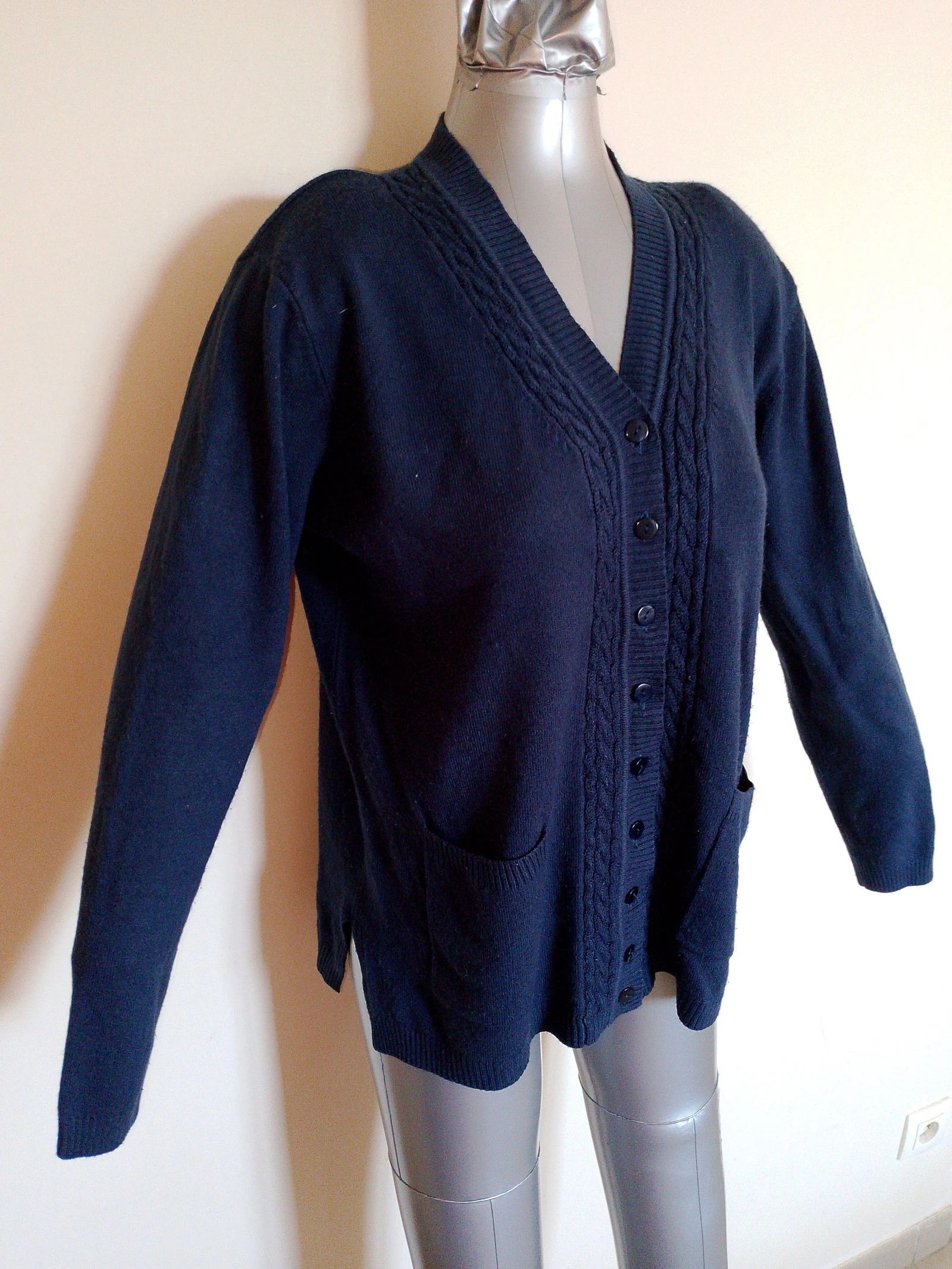 Chaleco largo azul marino – Talla M/L – photo 4